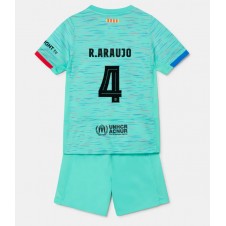 Barcelona Ronald Araujo #4 Tredjedraktsett Barn 2023-24 Kortermet (+ korte bukser)